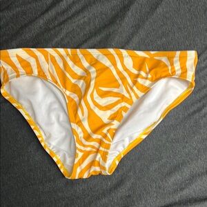 Orange Zebra Print Bikini Bottom